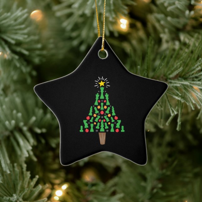 Ornement En Céramique Arbre de Noël de la pièce d'échecs (Arbre)