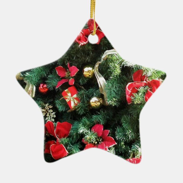 Ornement En Céramique Arbre de Noël décoré (Dos)