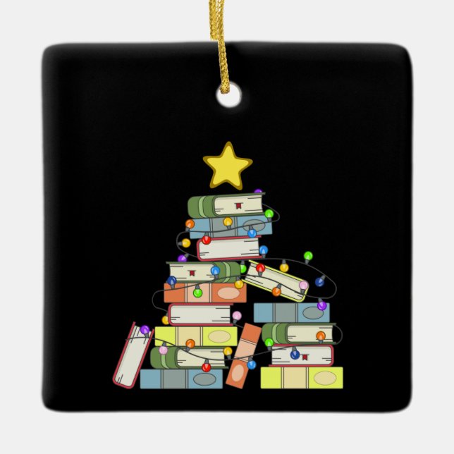Ornement En Céramique Arbre de Noël Ier de la Bookie (Devant)