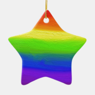 Ornement En Céramique Arc-en-ciel de l'AMOUR 2016 = de l'AMOUR