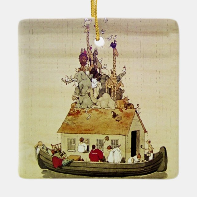Ornement En Céramique "Arche de Noé" par W Heath Robinson (Devant)