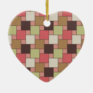 Ornement En Céramique Armoire d'épices géométrique