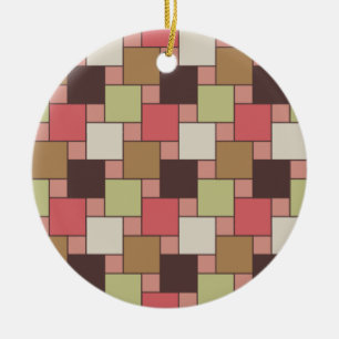 Ornement En Céramique Armoire d'épices géométrique