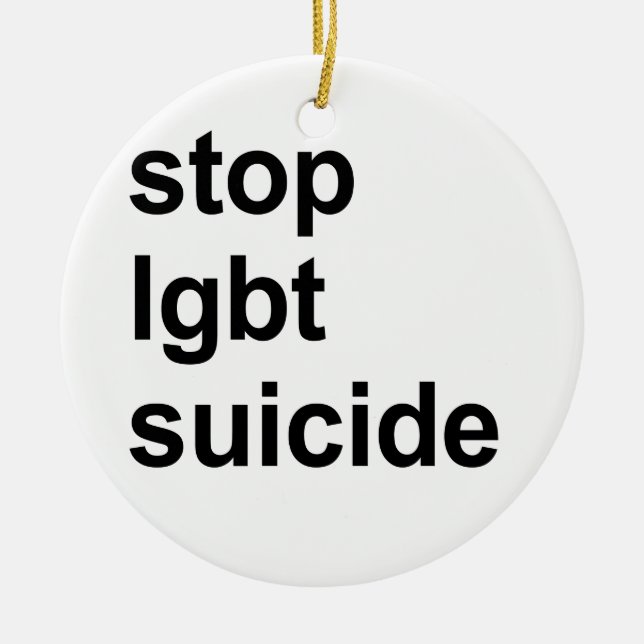 Ornement En Céramique arrêtez le suicide de lgbt (Devant)