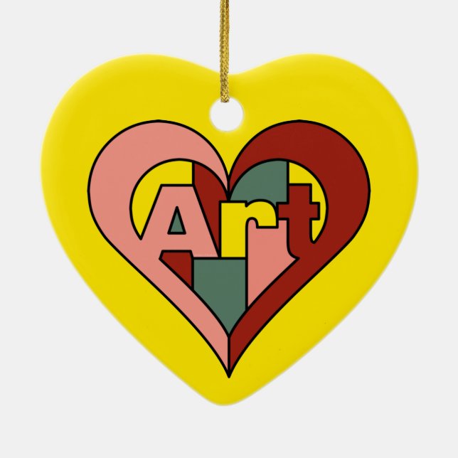 Ornement en céramique Art Heart (Dos)