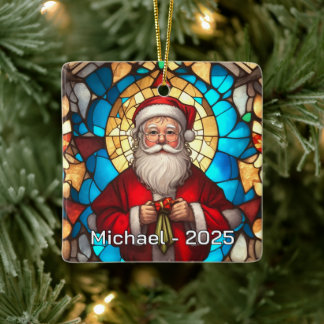 Ornement En Céramique Art Nouveau Santa Ceramic Gift