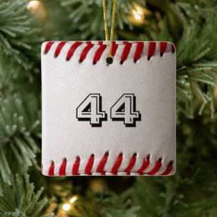 Ornement En Céramique Art personnalisé de numéro de baseball – Photo de 