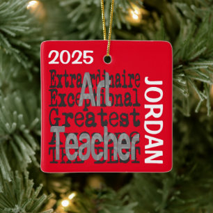 Ornement En Céramique Art Teacher Extraordinaire CUSTOM