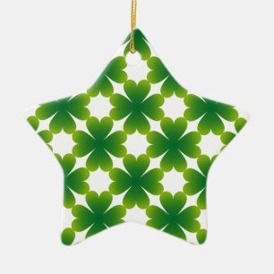 Ornement En Céramique Article fait sur commande de cadeau de shamrock
