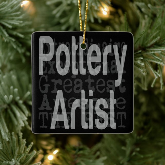 Ornement En Céramique Artiste de poterie Extraordinaire (Arbre)