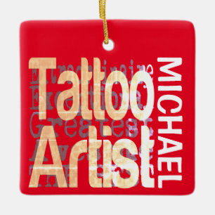 Ornement En Céramique Artiste de tatouage Extraordinaire PERSONNALISÉ