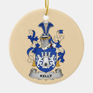 Ornement en céramique au blason de la famille Kell