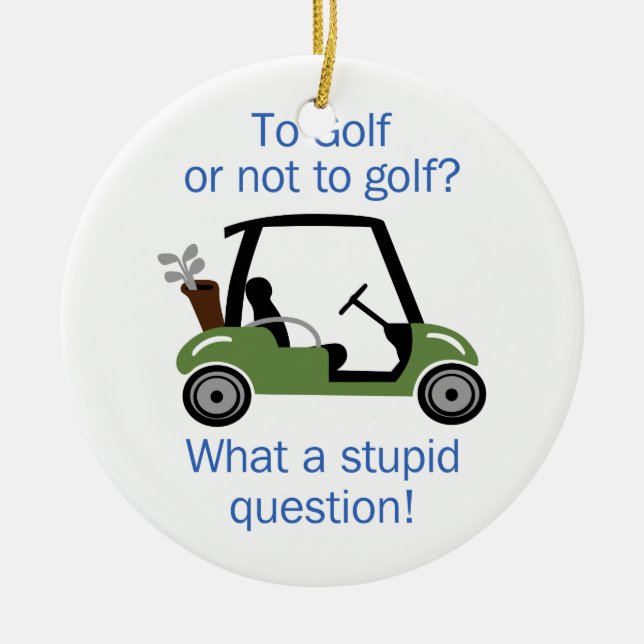 Ornement En Céramique Au golf ou pas (Devant)
