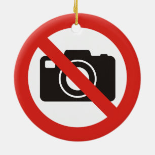 Ornement En Céramique Aucune photo autorisée