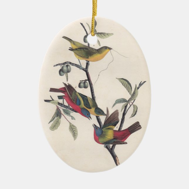 Ornement En Céramique Audubon Peint Bunting Bird Wildlife (Devant)