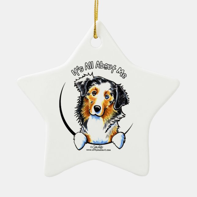 Ornement En Céramique Australian Shepherd IAAM (Devant)