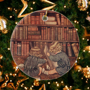 Ornement En Céramique Aventures dans la bibliothèque