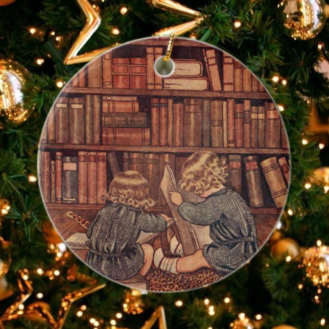 Ornement En Céramique Aventures dans la bibliothèque (Créateur téléchargé)