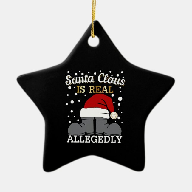 Ornement En Céramique Avocat Noël - Père Noël est réel (Devant)