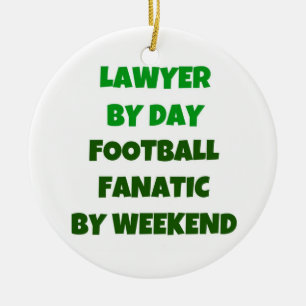 Ornement En Céramique Avocat par jour de football Fanatique par Weekend