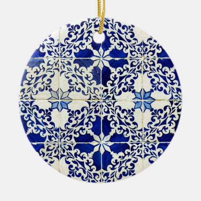 Ornement En Céramique Azulejos, Portuguese Tiles (Devant)