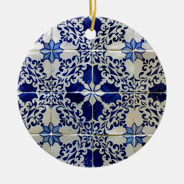 Ornement En Céramique Azulejos, Portuguese Tiles (Devant)