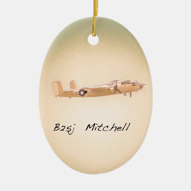 Ornement En Céramique B nord-américain 25 Mitchell (Devant)