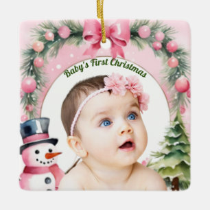 Ornement En Céramique Baby First Christmas