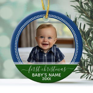 Ornement En Céramique Baby First Christmas