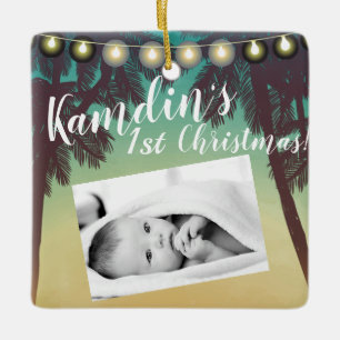 Ornement En Céramique Baby Ornament personnalisé Plage Coucher de soleil