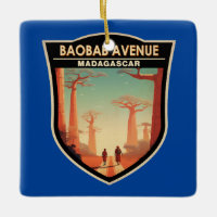 Badge de voyage de l'avenue Baobab Madagascar