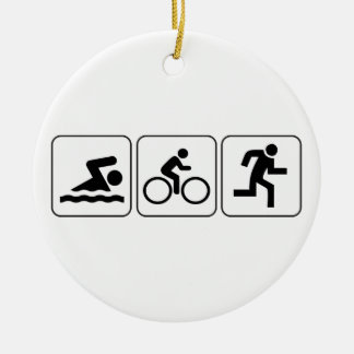 Ornement En Céramique Bain, vélo, course - triathlon