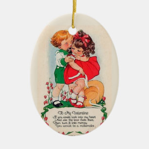 Ornement En Céramique Baiser vintage de Valentine