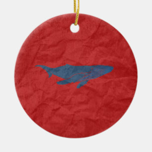 Ornement En Céramique Baleine bleue