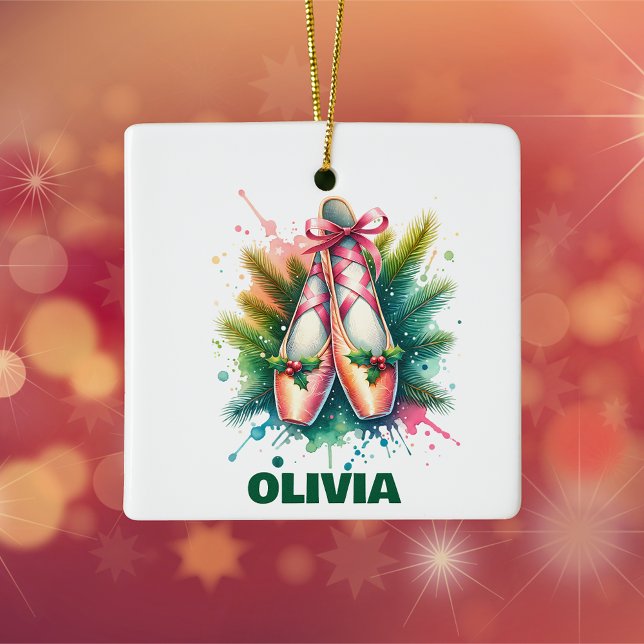 Ornement En Céramique Ballerina Ballet passionné Noël personnalisé (Créateur téléchargé)