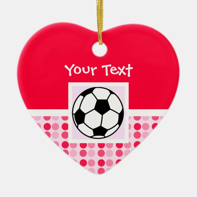 Ornement En Céramique Ballon de football mignon (Devant)