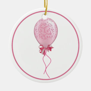 Ornement En Céramique Ballons roses 2
