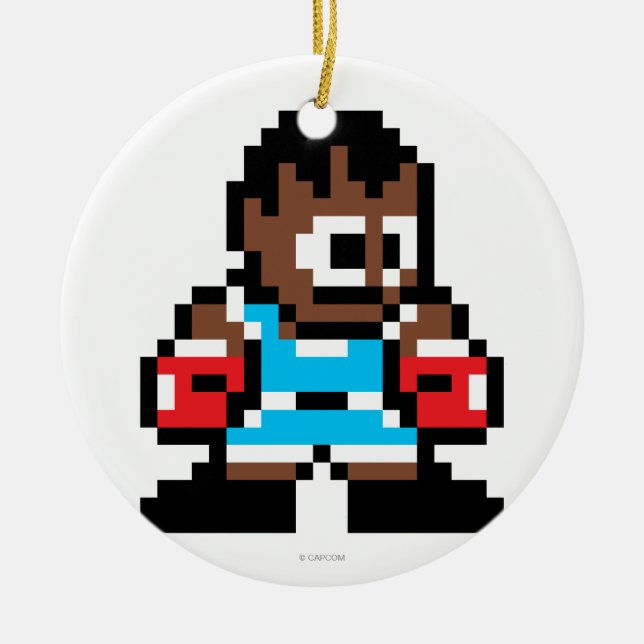 Ornement En Céramique Balrog à 8 bits (Devant)