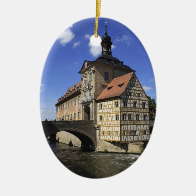 Ornement En Céramique Bamberg, le Rathaus allemand (Devant)