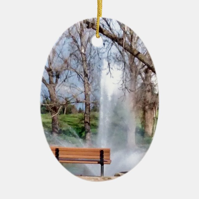 Ornement En Céramique Banc de parc (Devant)
