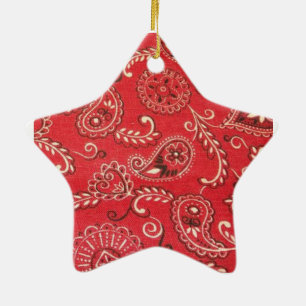 Ornement En Céramique Bandana rouge