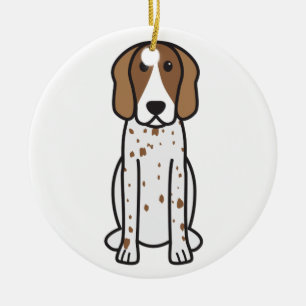 Ornement En Céramique Bande dessinée de chien de Coonhound de l'anglais