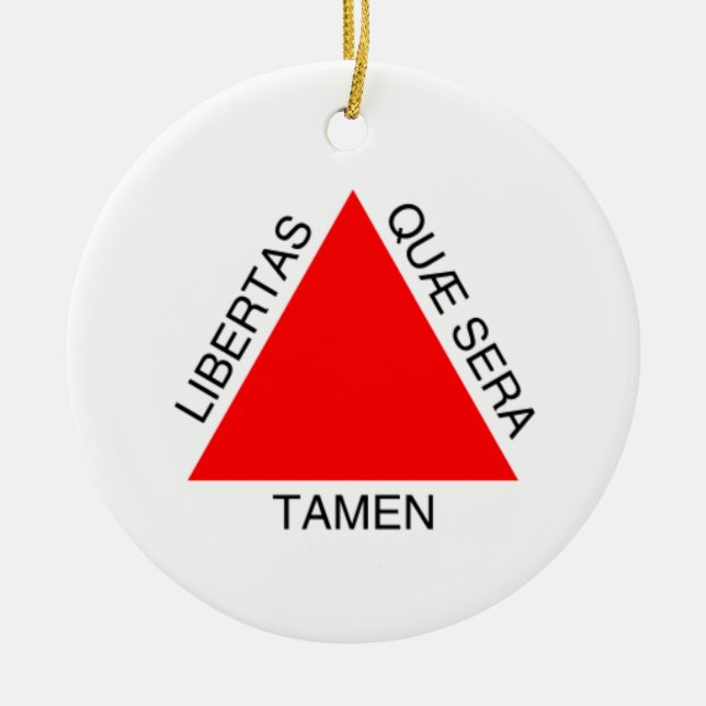 Ornement En Céramique Bandeira de Minas Gerais, Brésil (Devant)