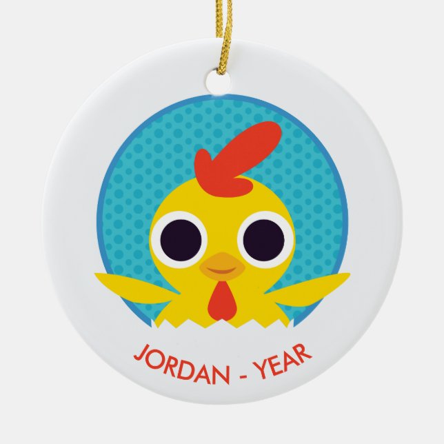 Ornement En Céramique Bandit le poussin (Devant)