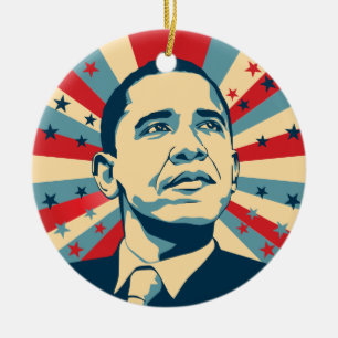 Ornement en céramique Barack Obama