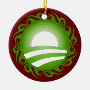 Ornement En Céramique barack obama : logo tribal