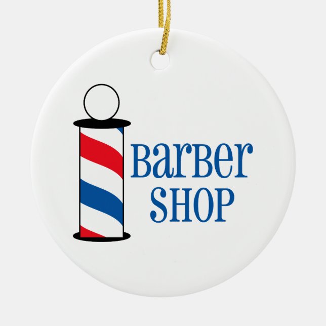 Ornement En Céramique Barber Shop (Devant)