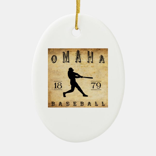 Ornement En Céramique Base-ball 1879 d'Omaha Nébraska (Devant)