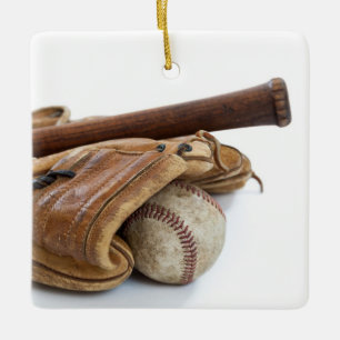 Ornement En Céramique Base-ball et bat