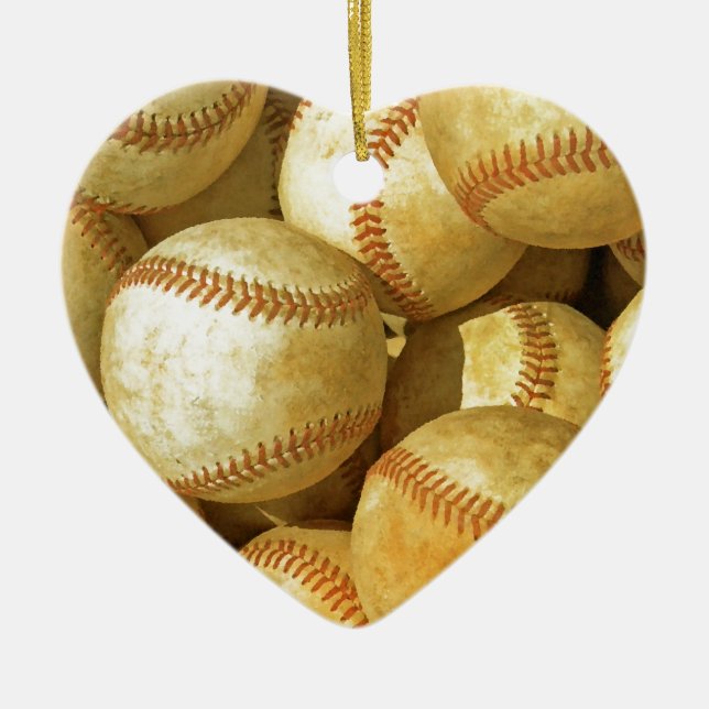 Ornement En Céramique Baseball (Devant)